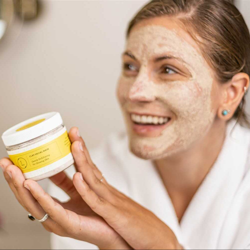 Natural Clay Facial Mask, Exfoliating Mask, Glowing skin Mask-2